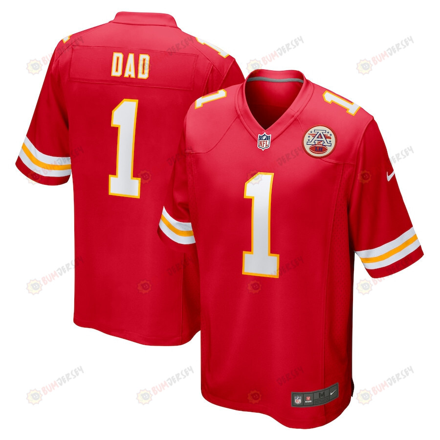 Number 1 Dad Kansas City Chiefs Game Men Jersey – Red