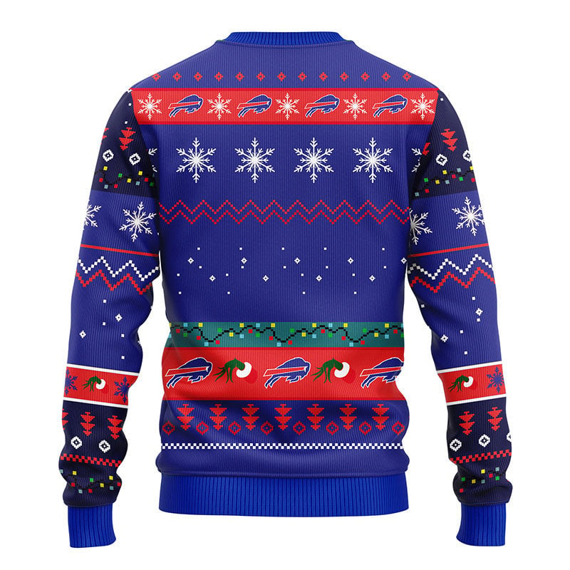 Buffalo Bills 12 Grinch Xmas Day Ugly Christmas Sweater