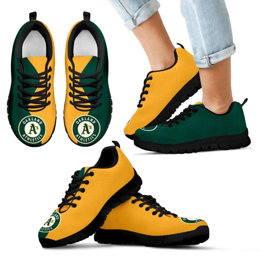 Two Colors Trending Lovely Oakland Athletics Sneakers