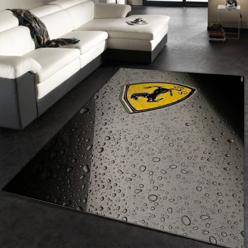 Logo Ferrari Rug All Over Print Logo Custom Area Rug Carpet Full Sizes Home Living Rug Carpet Decor