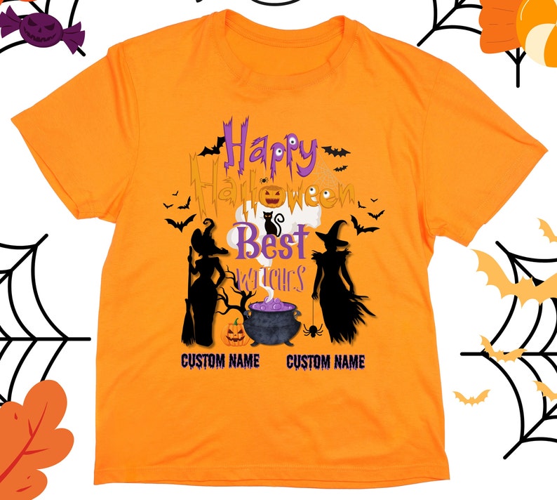 Custom Halloween Best Friends Halloween Shirts, Custom Halloween Shirt, Best Witches Halloween Shirt, Kids Halloween Shirt