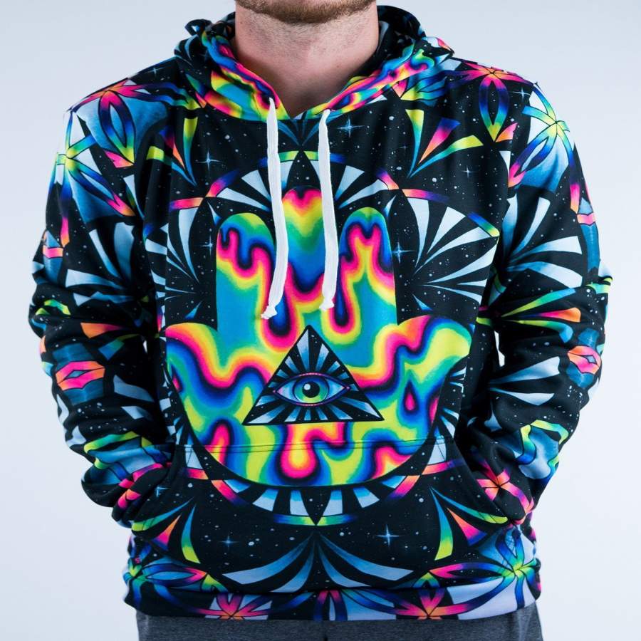 Trippy Hamsa Unisex Men/Women All-Over Print 3D Hoodie