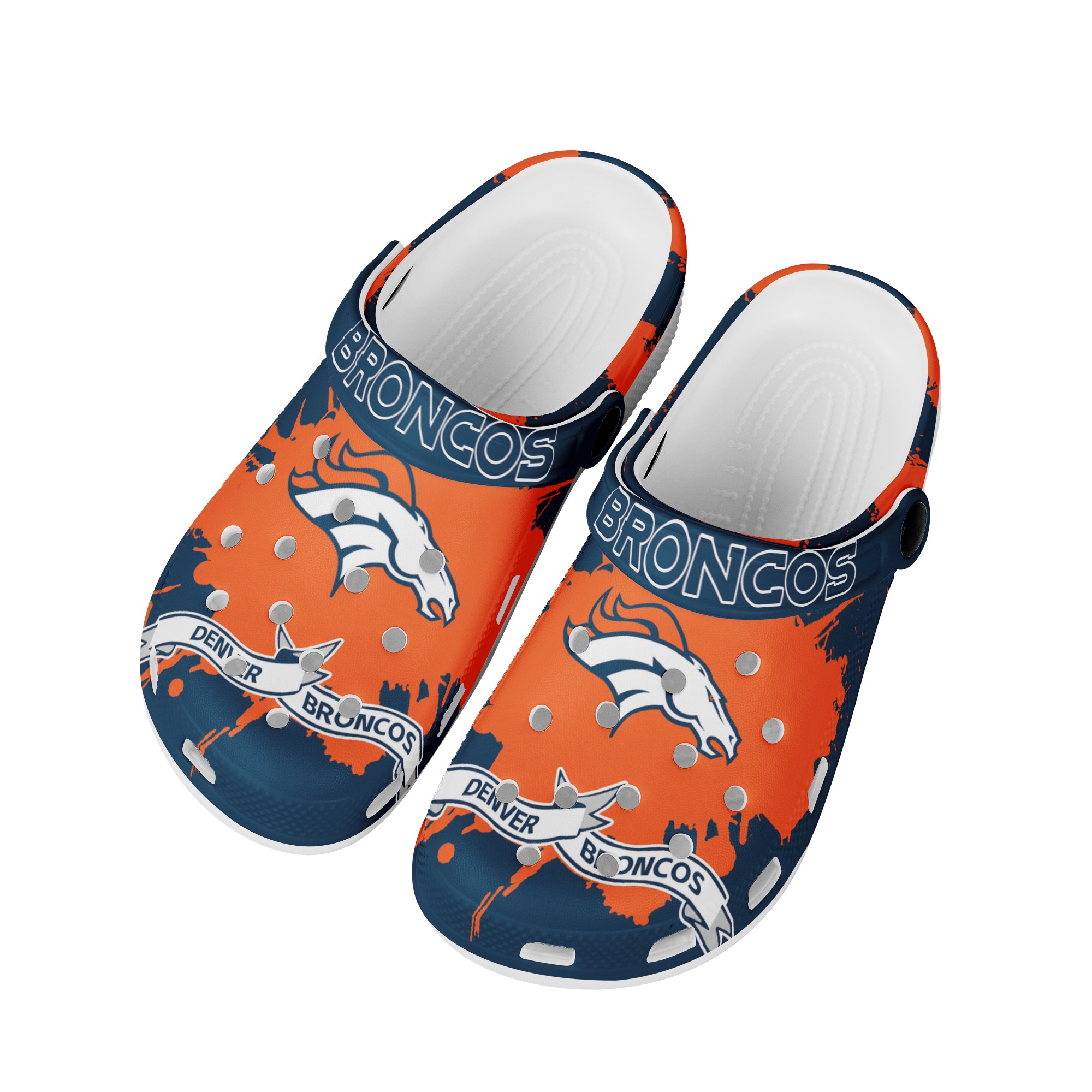 Denver Broncos Crocs Shoes Cute Style#1 Shoes For Fans