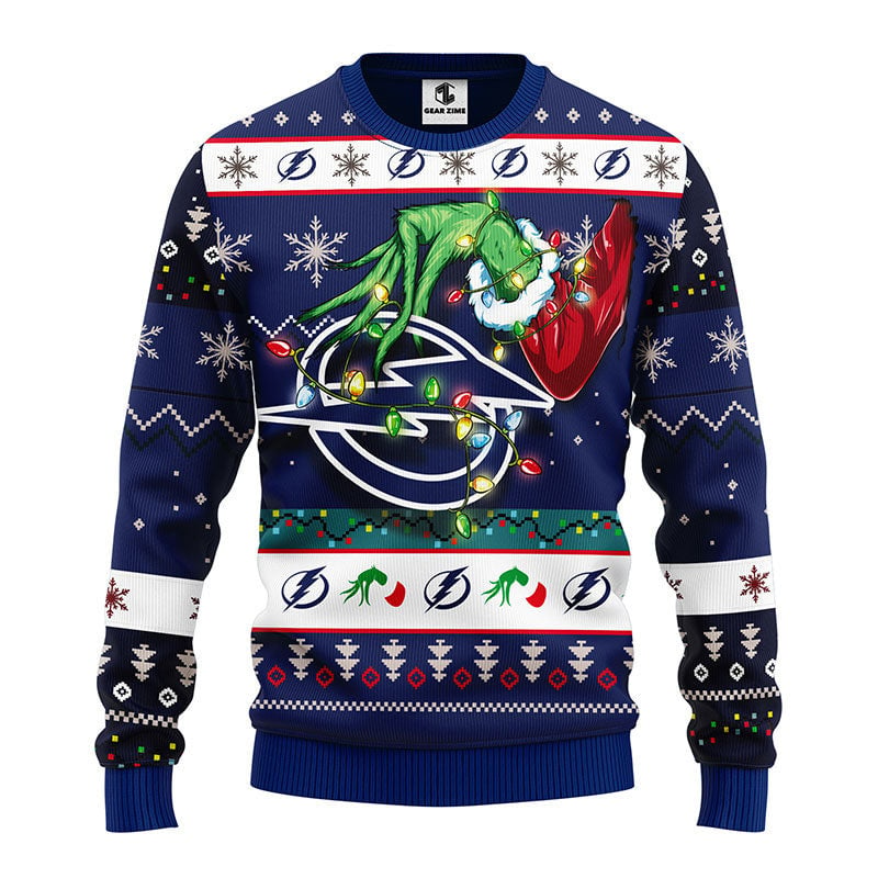 Tampa Bay Lightning Grinch Ugly Christmas Sweater