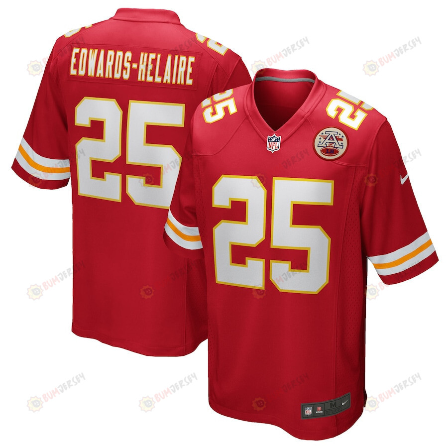 Clyde Edwards-Helaire 25 Kansas City Chiefs Game Men Jersey – Red