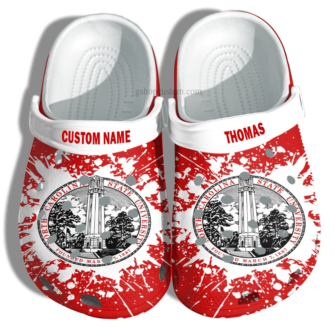 North Carolina State University Graduation Gifts Croc Shoes Customize- Admission Gift Crocss Shoes