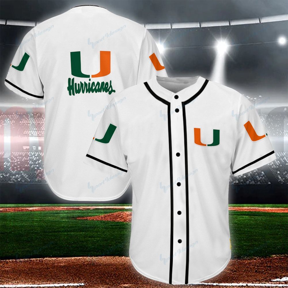 Miami Hurricanes Baseball Jersey Shirt 62