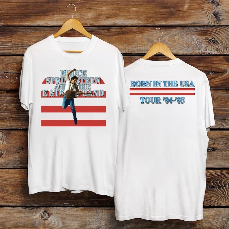 Vintage Bruce Springsteen Born In The Usa Tshirt, Bruce Springsteen E Street Band 2023 Tour Shirt, Old School Band Tee