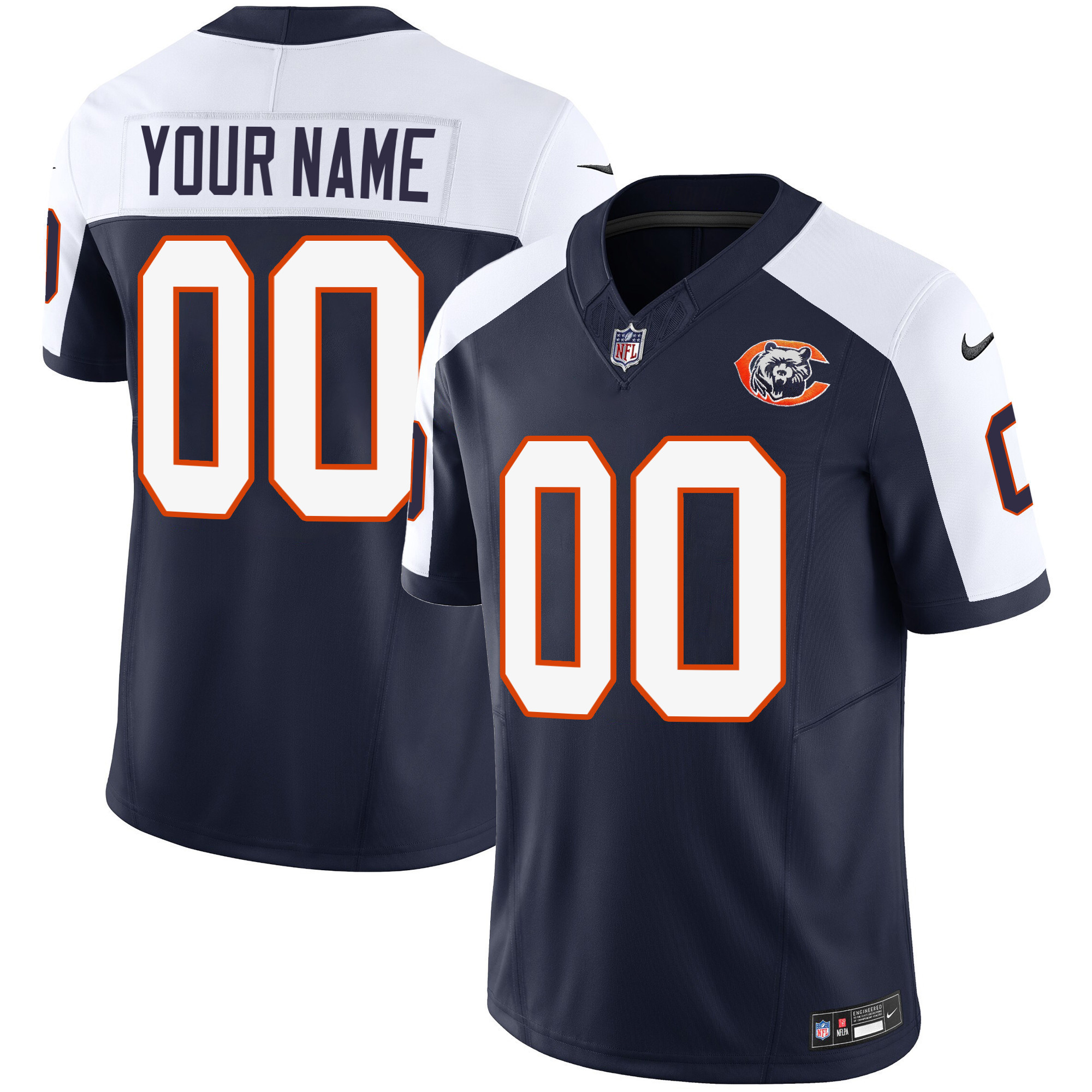 Bears Throwback Vapor Custom Jersey – All Stitched