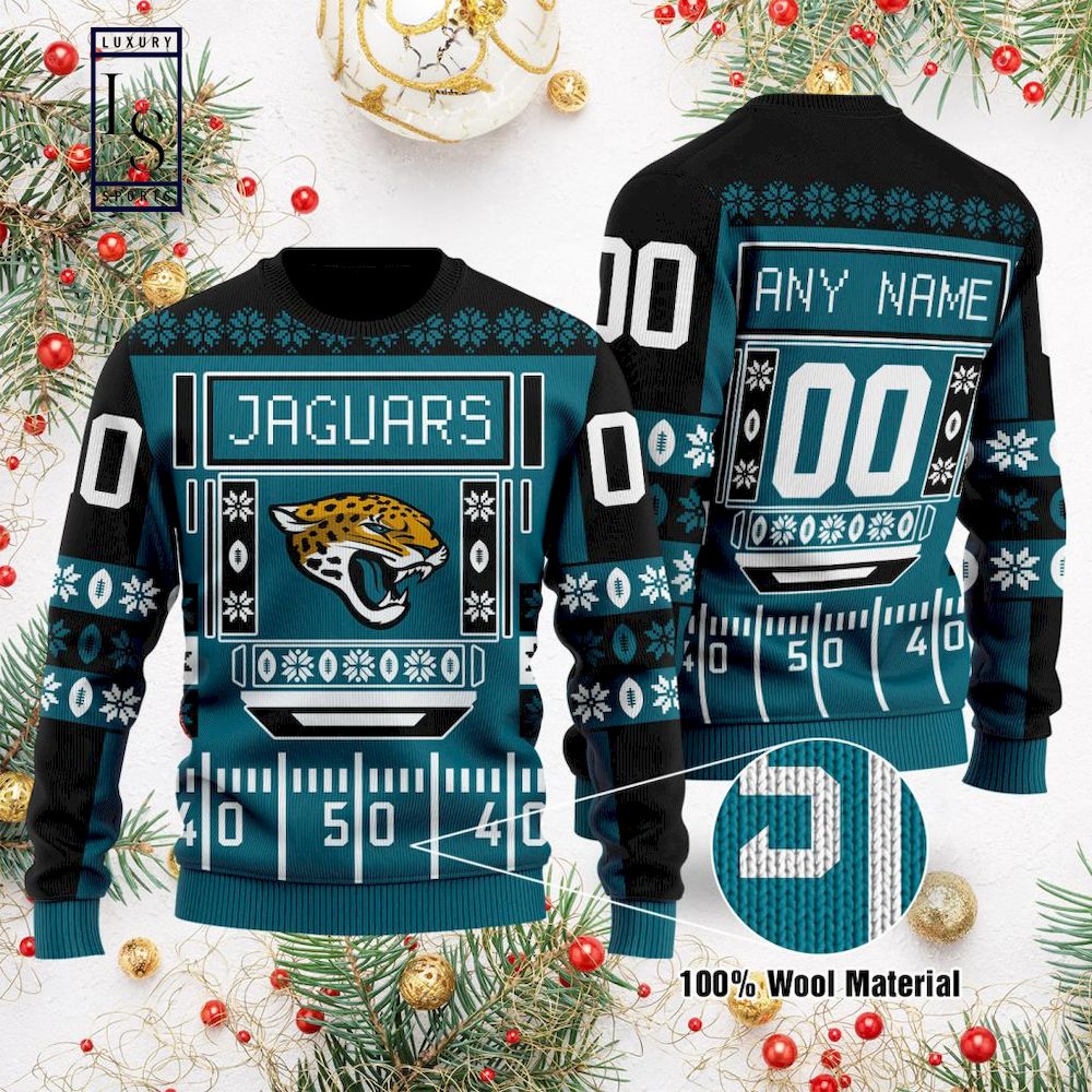 Jacksonville Jaguars Personalized Gift For Fan Ugly Wool Sweater Christmas