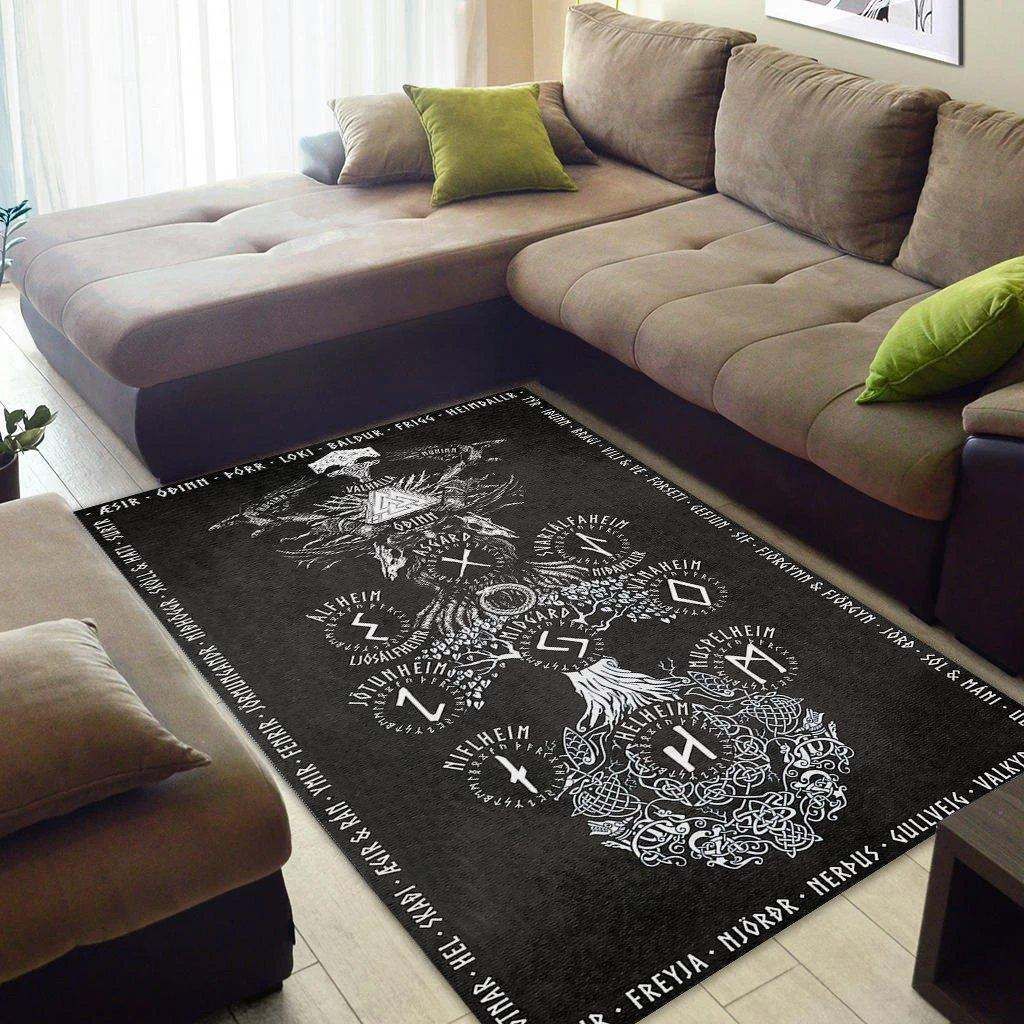 Yggdrasil Norse Mythology Area Rug Carpet Area Rug For Living Room Bedroom Rug Home Decor