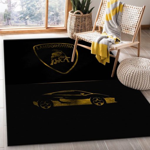 Lamborghini Mb Rug All Over Print Logo Custom Area Rug Carpet Full Sizes Home Living Rug Carpet Decor