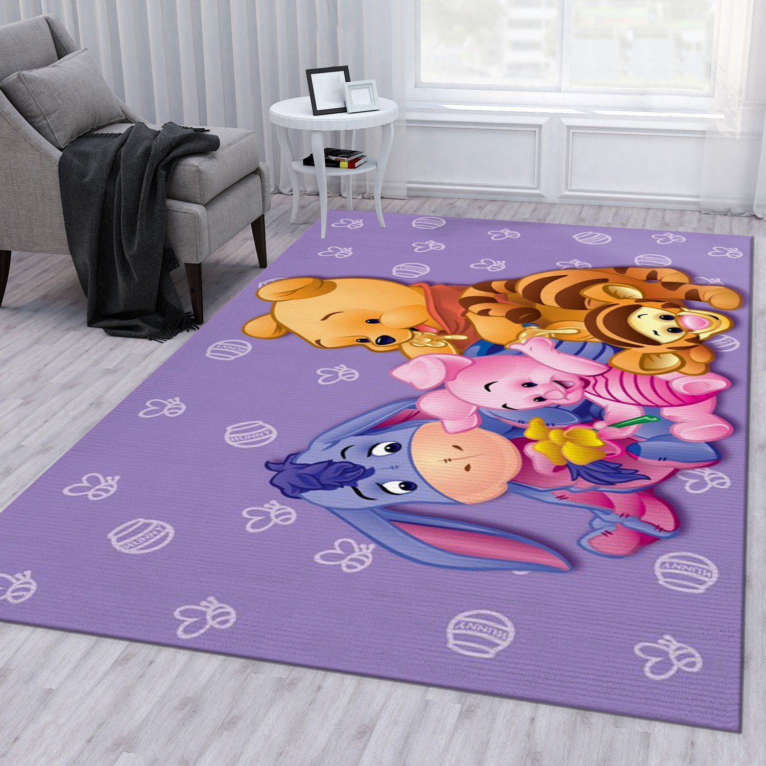 Winnie The Pooh Ver7 Area Rug Bedroom Rug Christmas Gift US Decor