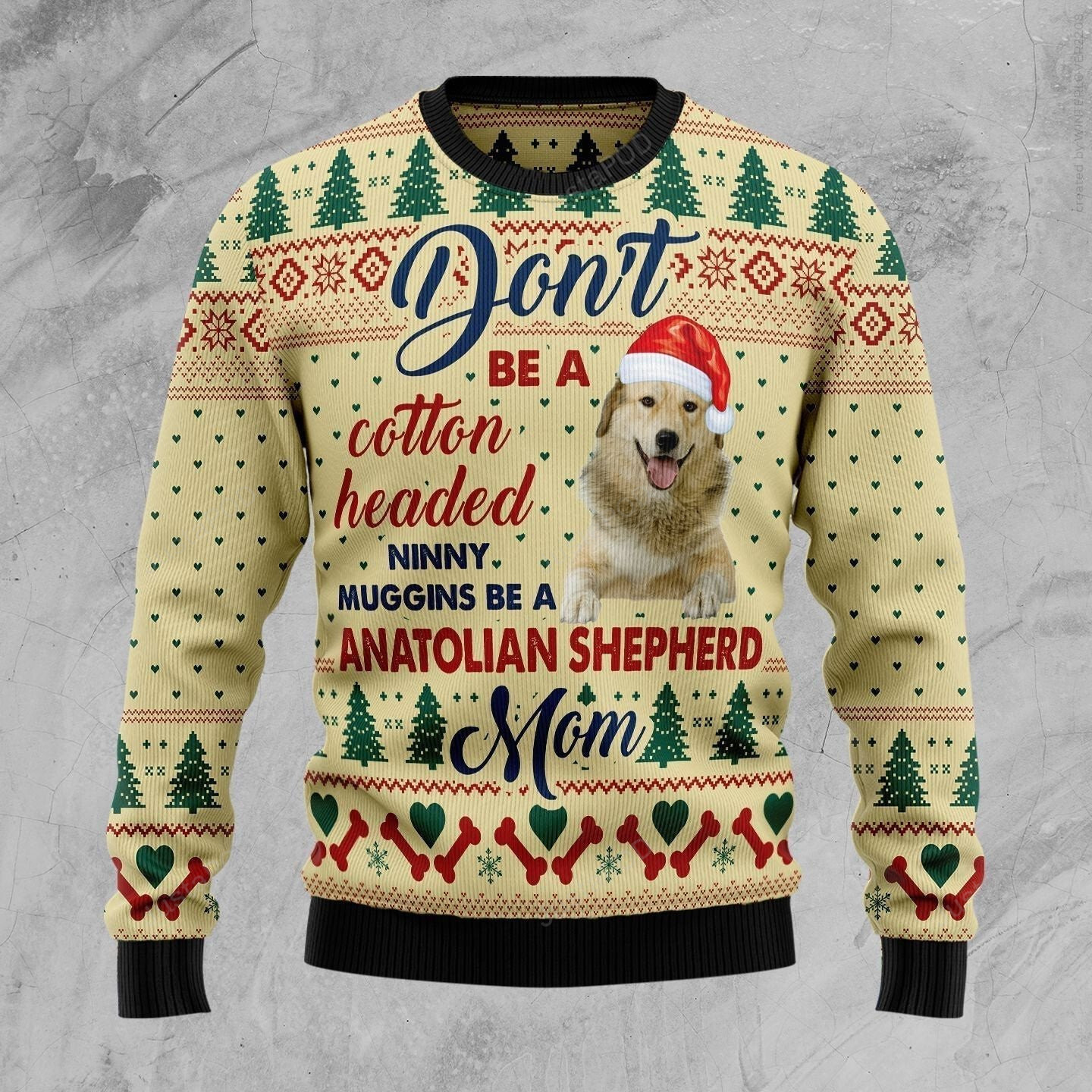 Anatolian Shepherd Mom Ugly Christmas Sweater, Anatolian Shepherd Mom 3D All Over Printed Sweater