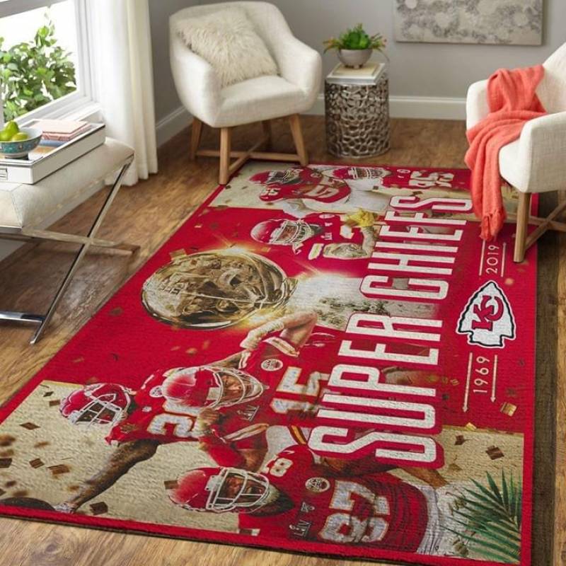 Super Chiefs 1969 2019 Beautiful Imagine Art Print Sticker Logo And Members Of Kansas City Chiefs Rugby Team Area Rug