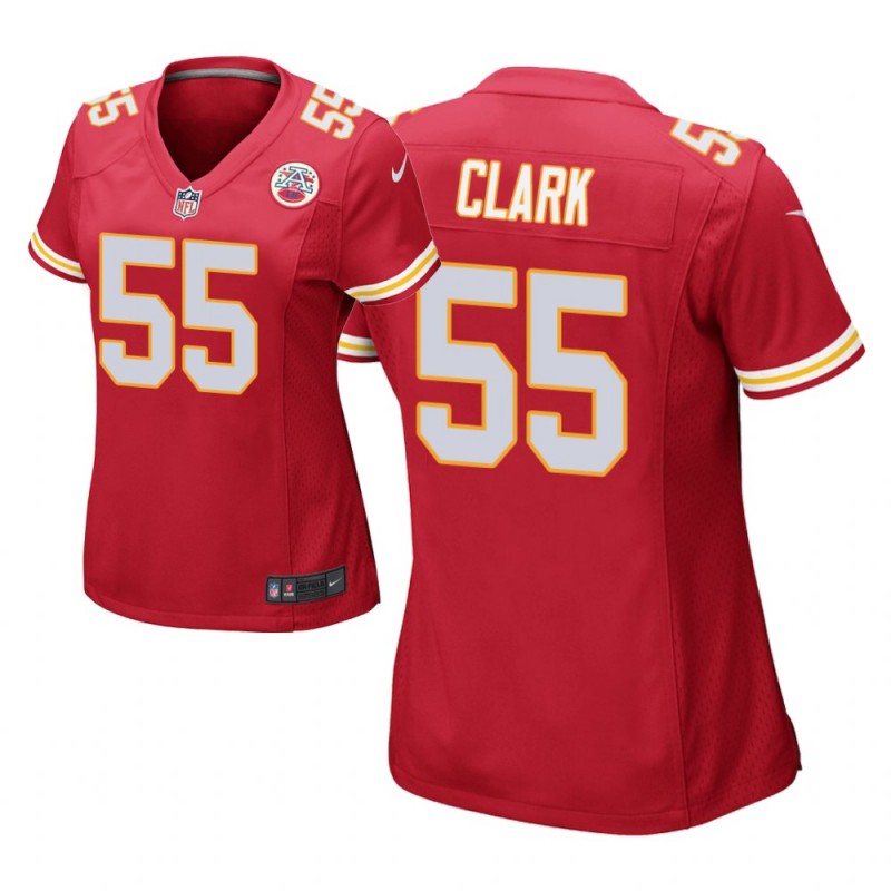 Kansas City Chiefs #55 Frank Clark Red Women’S Game Jersey