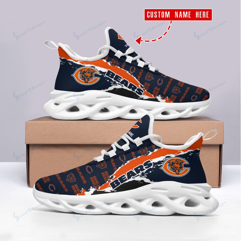 Chicago Bears Personalized Yezy Running Sneakers Bb847