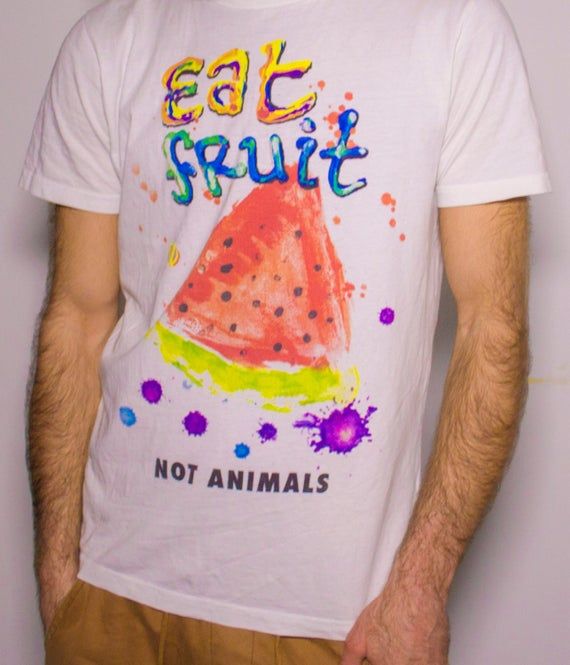 Vegan Tshirt Eat Fruit Not Animals Watermelon