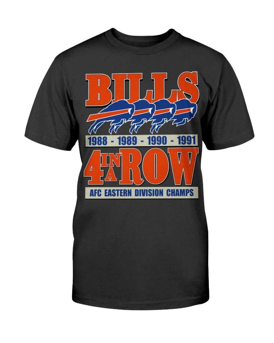 Vintage Buffalo Bills 4 In A Row T Shirt 090921