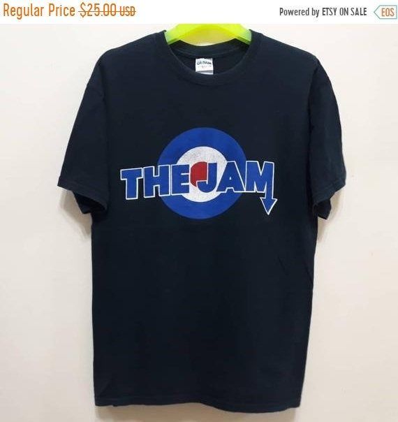 The Jam Shirtpromo Tour Concert Mod Revival Punk Rock Tops D Band Paul Weller Rick Buckler Bruce Foxton Shirt