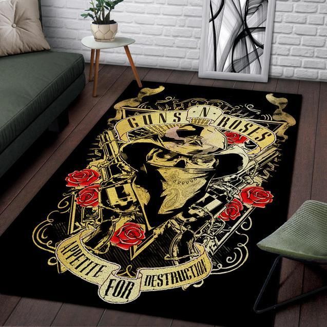 2020 Guns N Roeses Appetite For Destruction Rug – Home Decor – Bedroom Living Room Decor