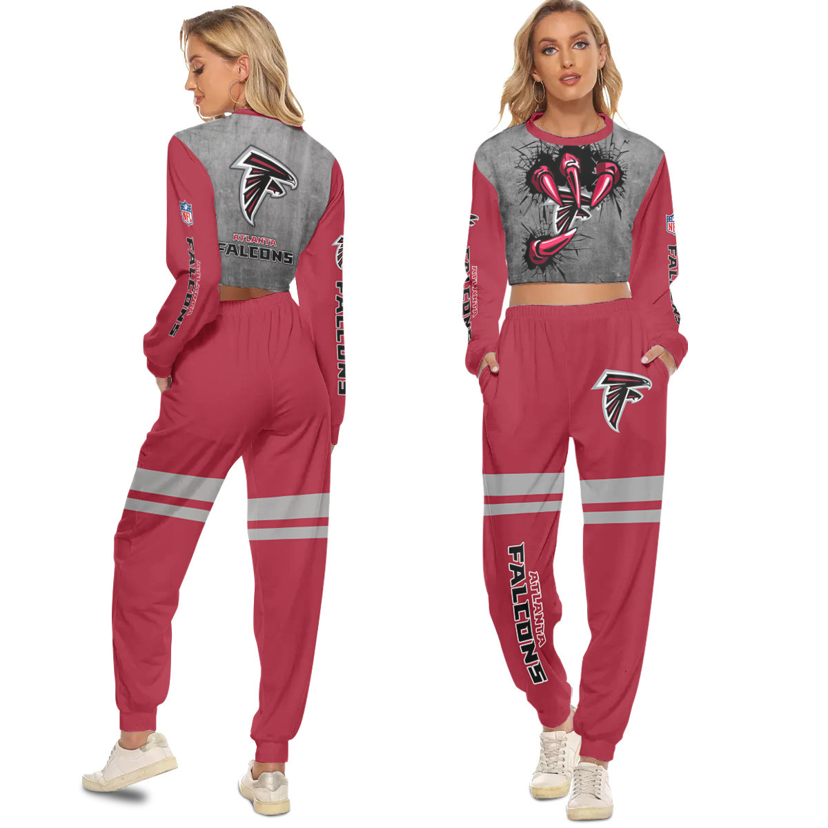 Atlanta Falcons Crop Sweatshirt Suit 45