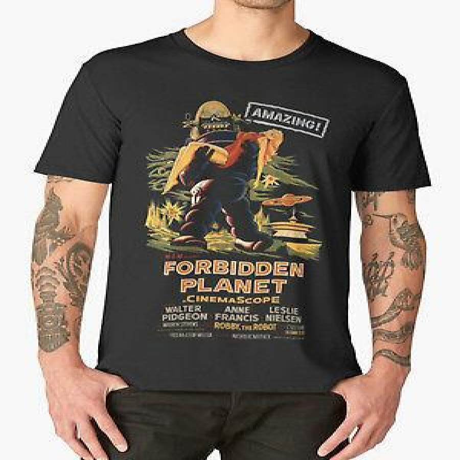 Forbidden Planet T Shirt Movie Film Vintage Retro Cult Horror