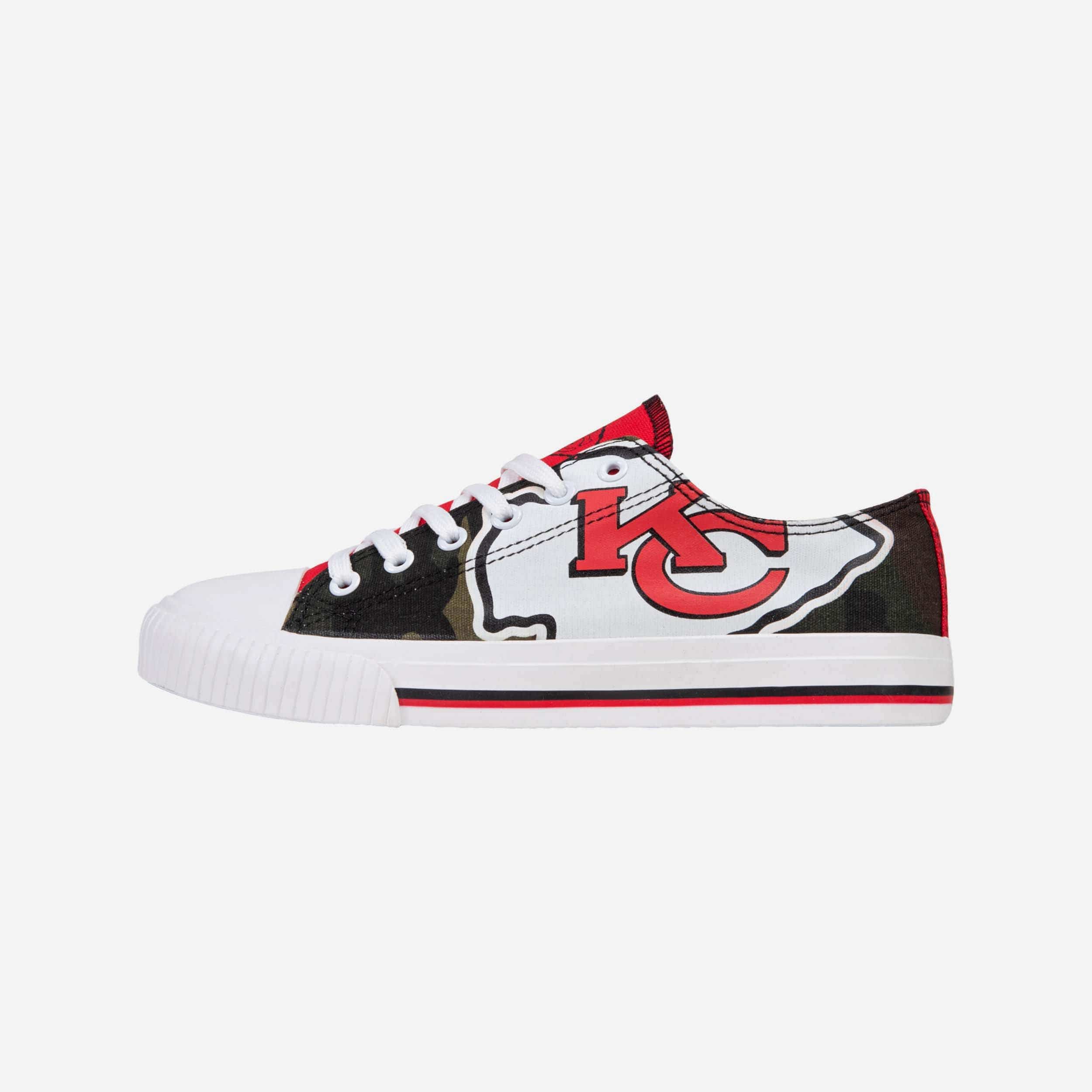 Kansas City Chiefs Womens Camo Low Top Canvas Shoe