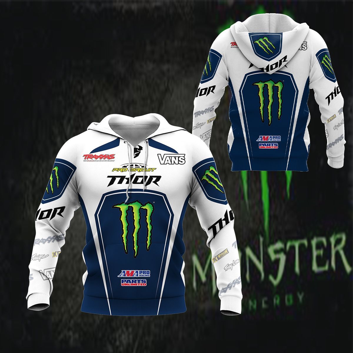 3D All Over Printed Moto Cross Thor NTH- HT Shirts Ver 1 (Blue)