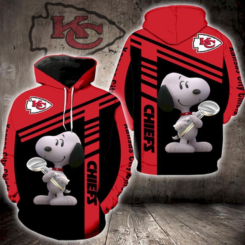 Kansas City Chiefs Snoopy New S56 For Lover Full 3D Hoodie N98