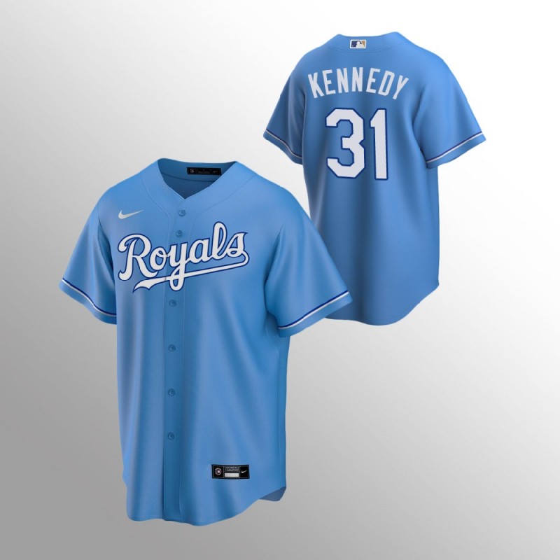 Men’S Kansas City Royals Ian Kennedy #31 Light Blue   Alternate Jersey – All Stitched, Embroidery