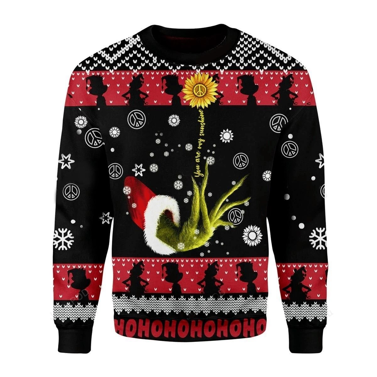 The Grinch And Sunflower You Are My Sunshine Ugly Sweater, The Grinch And Sunflower You Are My Sunshine Christmas Sweater, The Grinch Shirt