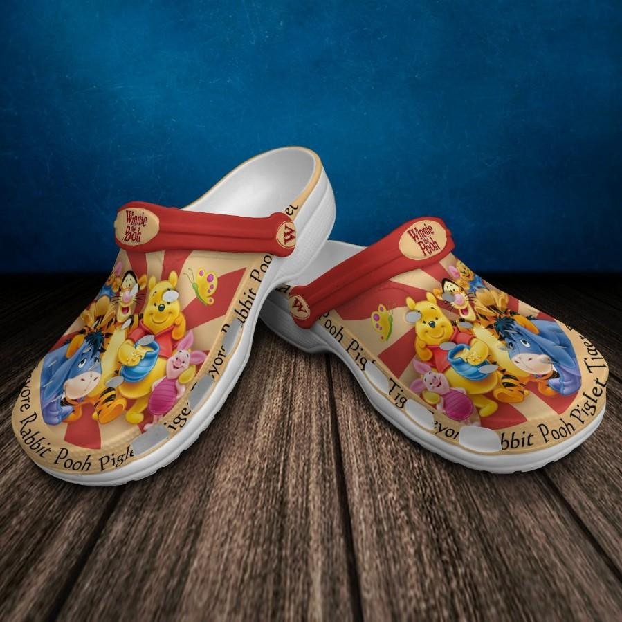 Winnie The Pooh For Men And Women Rubber 3D Crocband Clog