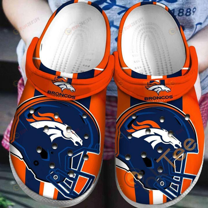 Denver Broncos Football Helmet Crocs Crocband Clog Shoes – Aop Clog