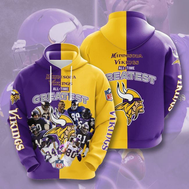 Minnesota Vikings Football Legend 51 Unisex 3D Hoodie Gift For Fans