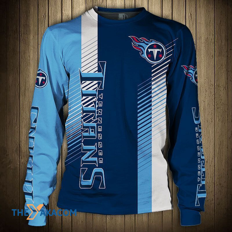 Tennessee Titans Two Tone Gift Nfl Sweatshirt Long Sleeve Crewneck Casual Pullover Top