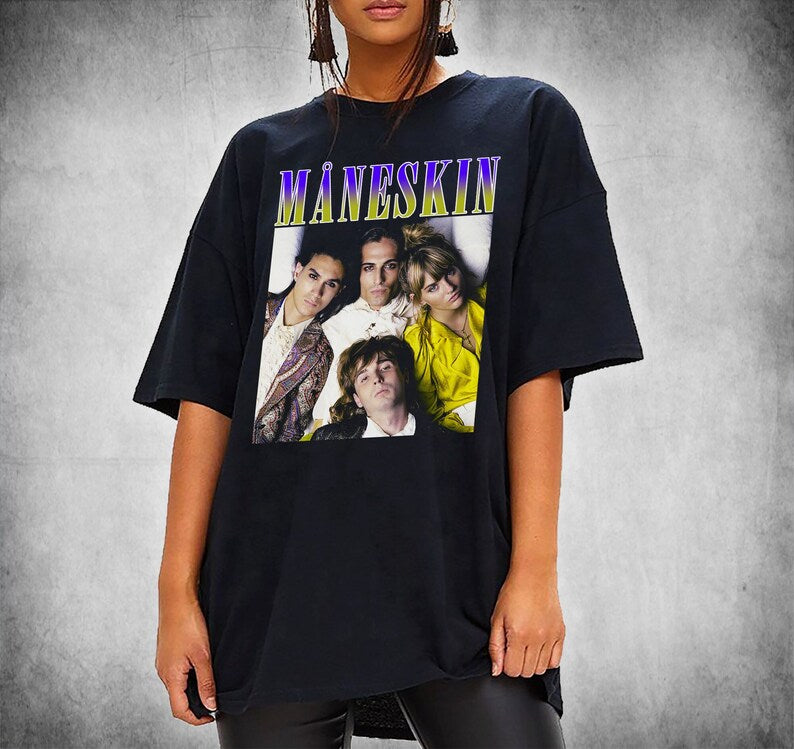 Maneskin T-Shirt Retro Victoria Movie Shirt, Retro Eurovision, Damiano, Shut Up And Good Movie