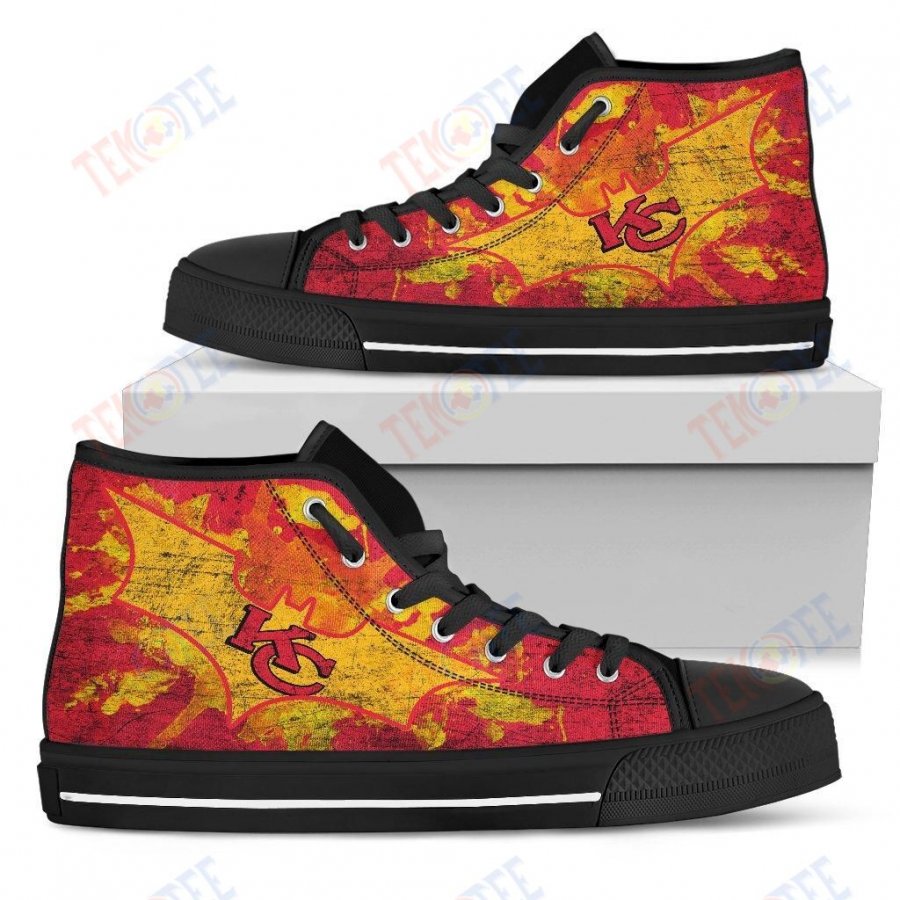 Mens Womens Kansas City Chiefs High High Top Shoes Batman Style High Top Shoes 3D Printable TMT604