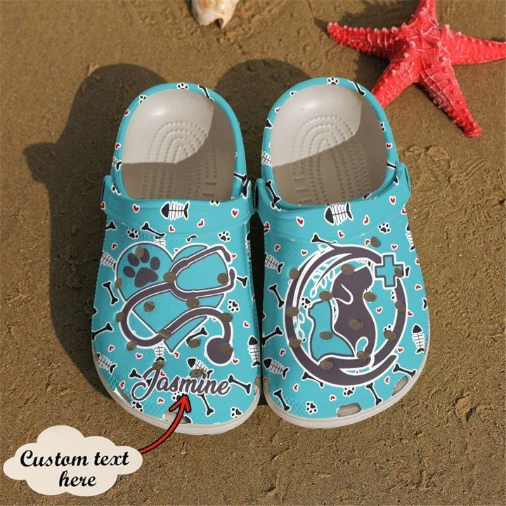 Vet Tech Personalized Animal Love Sku 2579 Crocs Crocband Clog Comfortable For Mens Womens Classic Clog Water Shoes