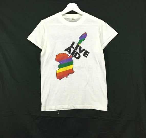 Rare Live Aid This Shirt Save Lives Vintage 1985 Concert Shirt