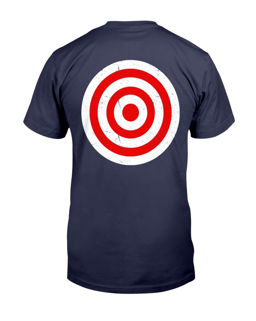 (Print on Back) Retro Bullseye Target Bulls Eye Fun Gift T-Shirt ...