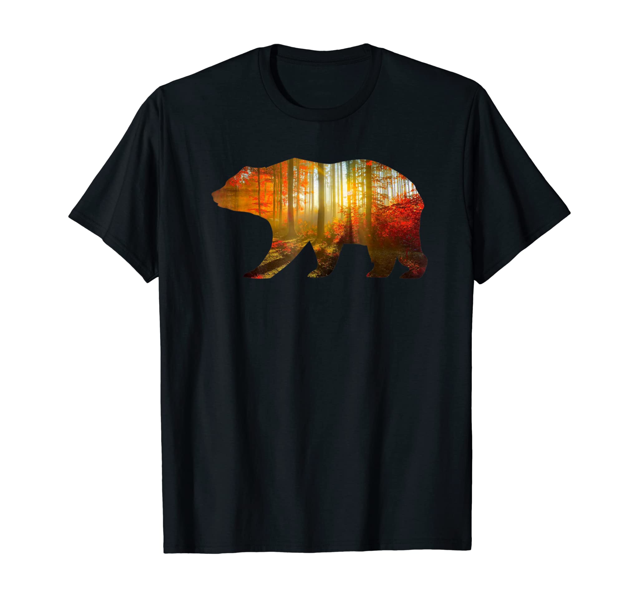 Bear T-shirt Graphic Grizzly Bear Tee Shirt Hiking & Camping