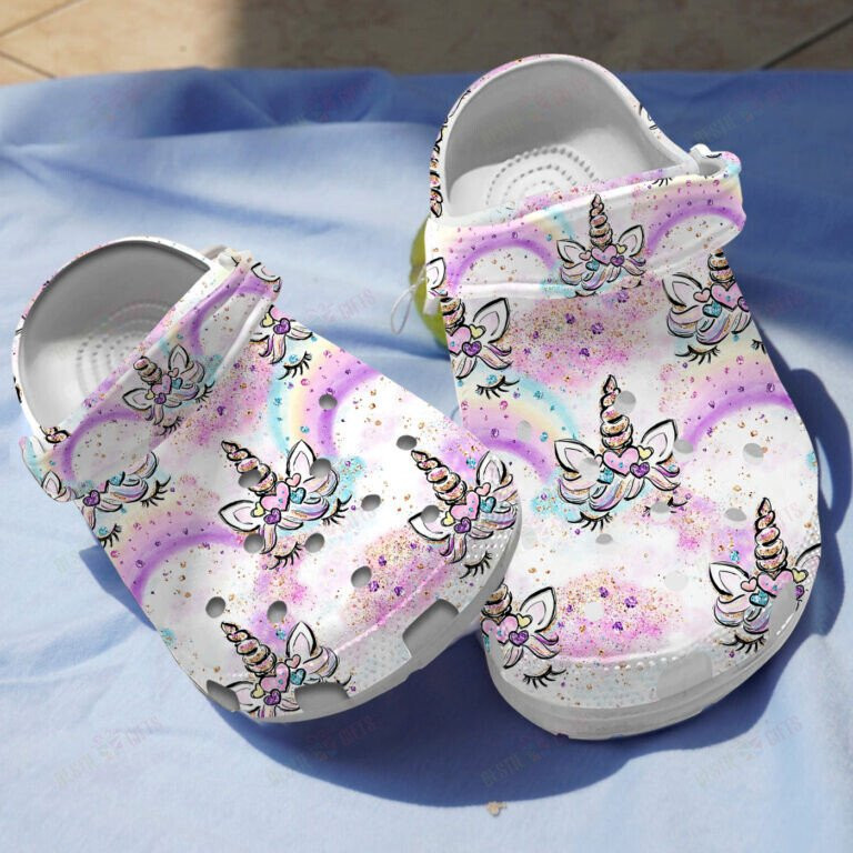 Rainbow Unicorn Shoes Crocs Clogs Gifts For Birthday Christmas – Runicorn60