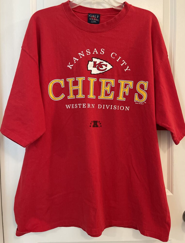 Vtg 1995 Kansas City Chiefs Western Division P Shirt