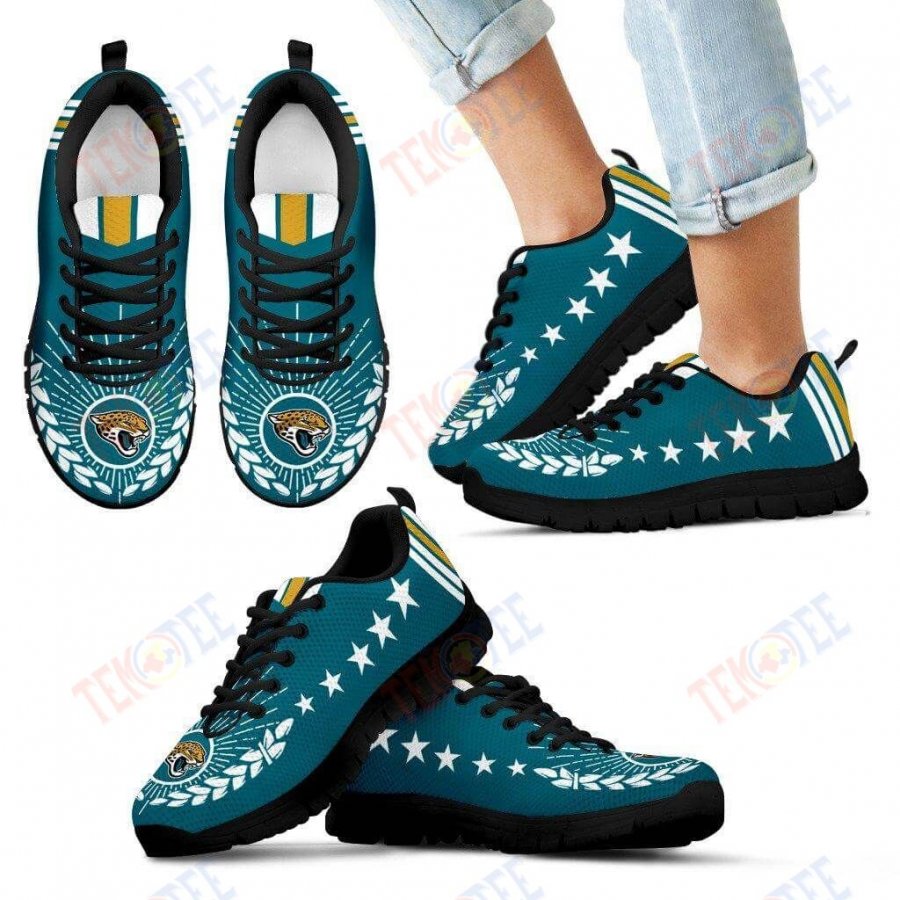 Mens Womens Jacksonville Jaguars Sneakers Line Of Stars Victory Sneaker Running Shoes For Men Women TDT969