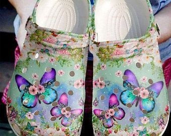 Butterfly Flower Crocss Crocband Clog Clog Comfortable Classic Clog Water Shoes Comfortable For Mens And Womens
