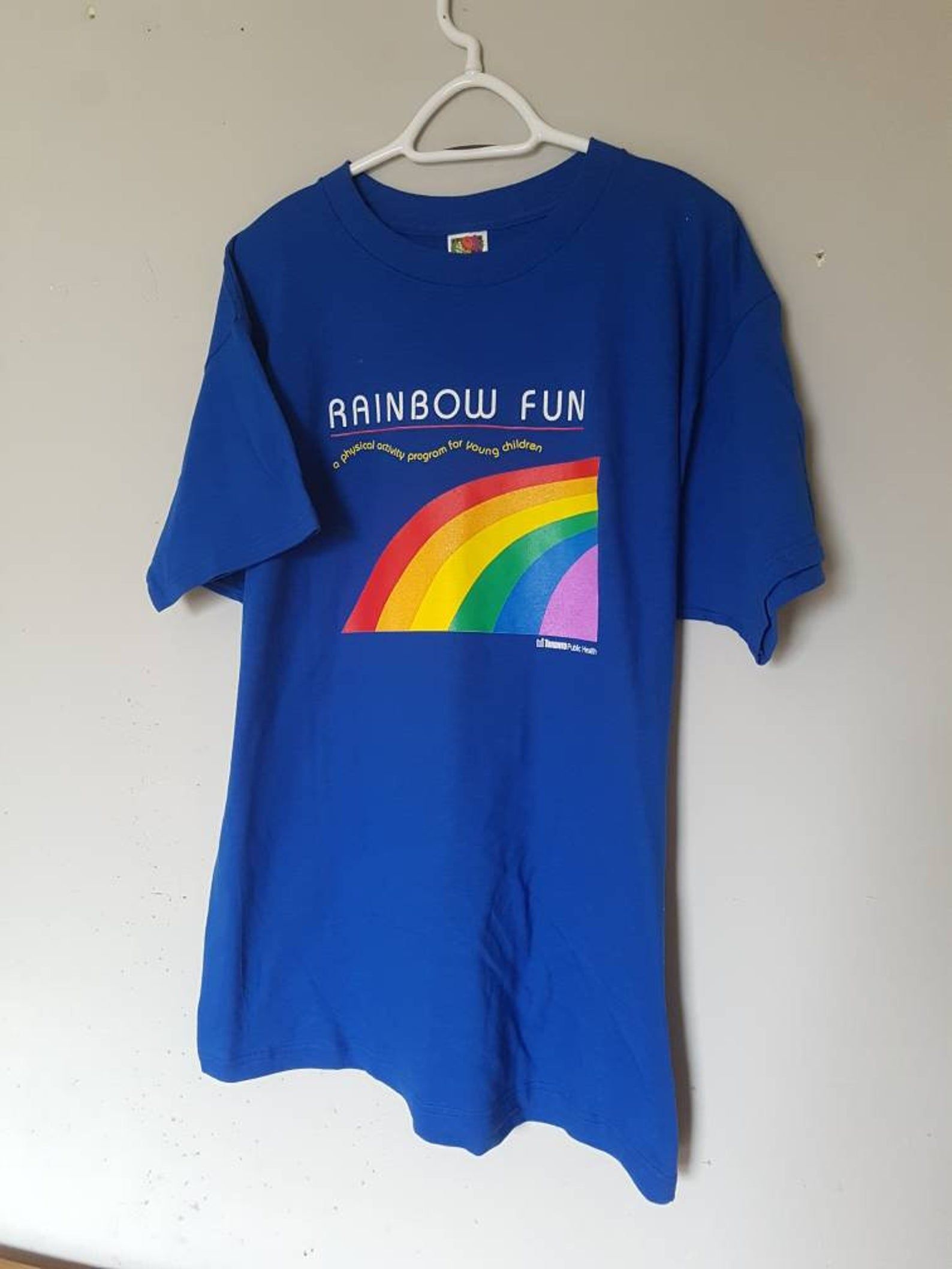 Vintage Rainbow T Shirt / Toronto Canada / Cartoon Animation / Graphic Promo T / Athletic Top / 80s / 90s / Gay Pride