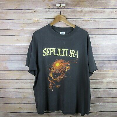 Sepultura Vintage 1990 Shirt Tour Concert Metal Band Single Stitch 90S Shirt