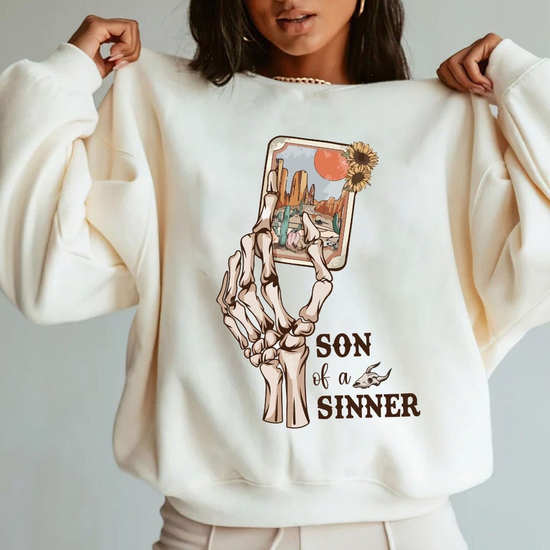 Jelly Roll American Rock Singer Sweatshirt, Son Of A Sinner Shirt, Western Shirt, Beer Shirt, Cowboys Shirt, Folk Music Shirt