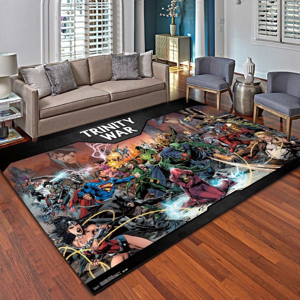 Dc Comics The Trinity War Rug, Living Room Bedroom Carpet